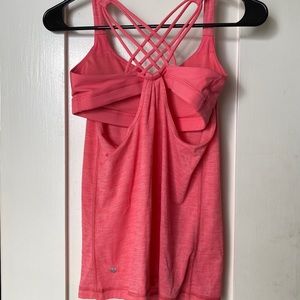 Lululemon tank top with bra attached, size 4